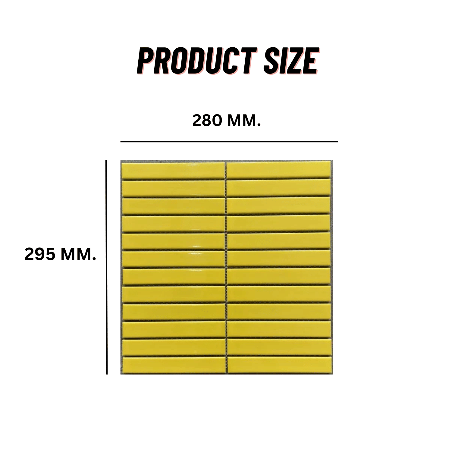 โมเสค TIMELESS TILES รุ่น RM STRIP MOSAIC TILES ขนาด 29.5X28 ซม. สีเหลือง ผิวเงา (ราคา/ตร.ม.)_1